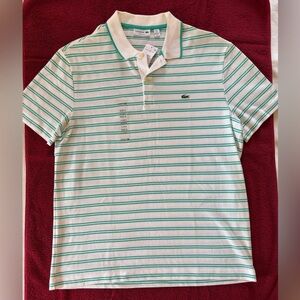 Men's Lacoste Short-Sleeve Striped Polo Shirt